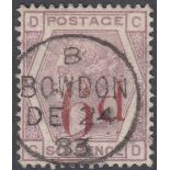GREAT BRITAIN STAMPS 1883 6d on 6d Lilac,