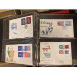 STAMPS : Box of various albums of first day covers and commemorative covers,