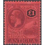 STAMPS ANTIGUA 1922 £1 Purple and Black,