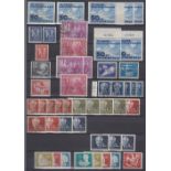 STAMPS GERMANY Large green stockbook 1949 - 1990 unmounted mint and fine used, including minisheets,