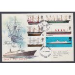 STAMPS FIRST DAY COVERS 1969 Ships set on illustrated cover, cancelled by Canterbury FDI,