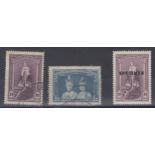 STAMPS AUSTRALIA 1937-49 GVI high values, 10/- thin paper fine used,