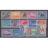 STAMPS SINGAPORE 1955 definitive set to $5 unmounted mint Cat £130