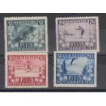 STAMPS AUSTRIA 1933 International Ski Championship Fund, lightly M/M set of four, SG 699-702.