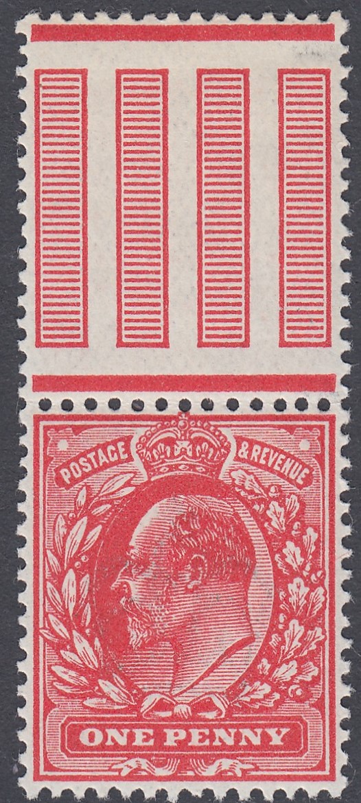 GREAT BRITAIN STAMPS 1911 Harrison 1d Very Deep Rose Red,