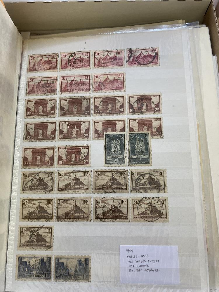 STAMPS WORLD, box with mostly European countries, Singapore, French & Italian Colonies, - Image 4 of 6