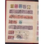 STAMPS FOR CHARITY Red clip fasten album with used Commonwealth all periods,