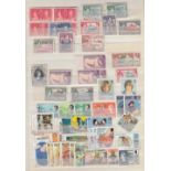 STAMPS : British Commonwealth mint and used accumulation in blue 64 page stock-book,