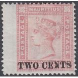 STAMPS MALTA 1891 2c on 17c Rose,