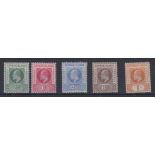 STAMPS CAYMAN ISLANDS EDVII defin set to 1/- mounted mint