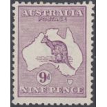 STAMPS AUSTRALIA 1913 9d Violet,