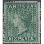 STAMPS ANTIGUA 1863 6d Green,