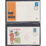 STAMPS FIRST DAY COVERS Two albums of definitive covers including some better 1970's Machins and