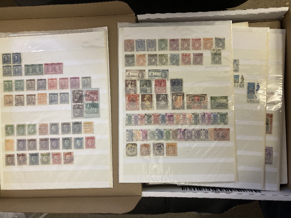 STAMPS BRITISH COMMONWEALTH, mostly pre-QEII mint & used issues on loose album pages, - Image 2 of 3