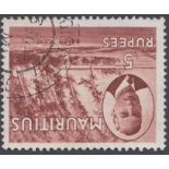 STAMPS MAURITIUS 1950 5r Brown,