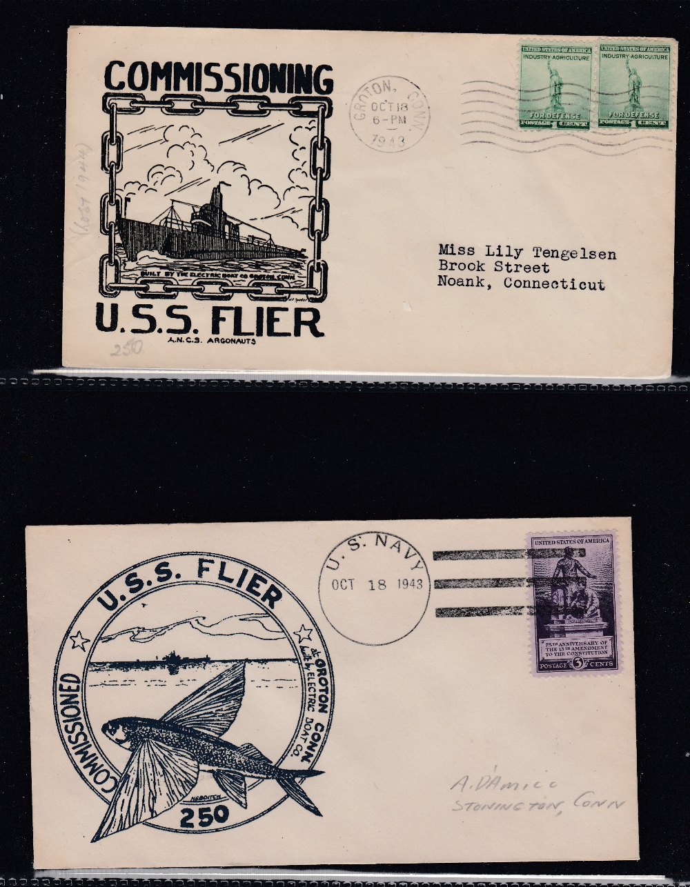 STAMPS Submarines, album of 222 different covers, many are signed. - Image 3 of 3