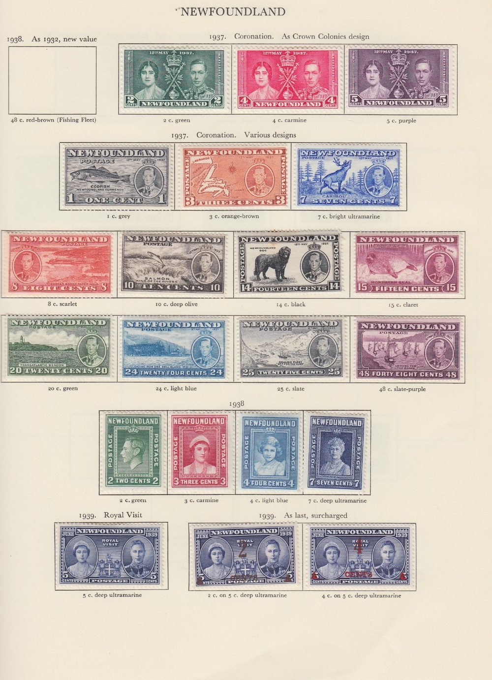 STAMPS Commonwealth GVI mounted mint collection in Green Crown album,