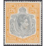 STAMPS BERMUDA 1938 12/6 Grey and Brownish Orange, lightly mounted mint,