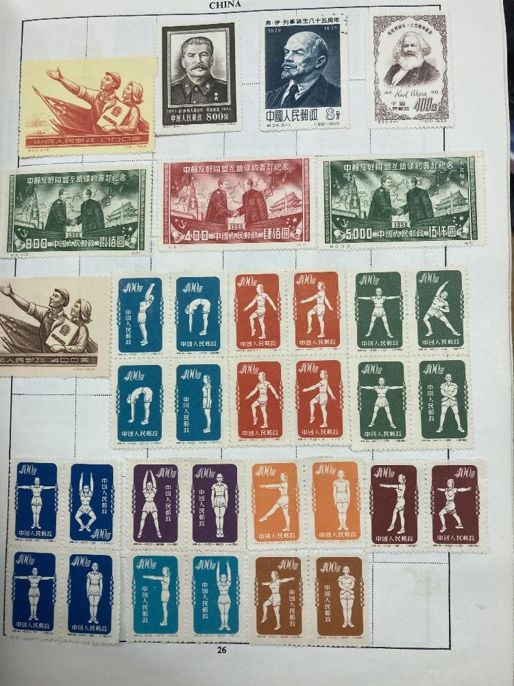 STAMPS WORLD, box with seven albums and a folder. - Image 15 of 16