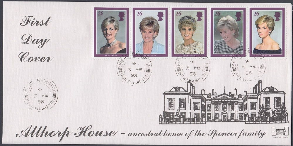 STAMPS FIRST DAY COVERS 1998 Diana 3rd F
