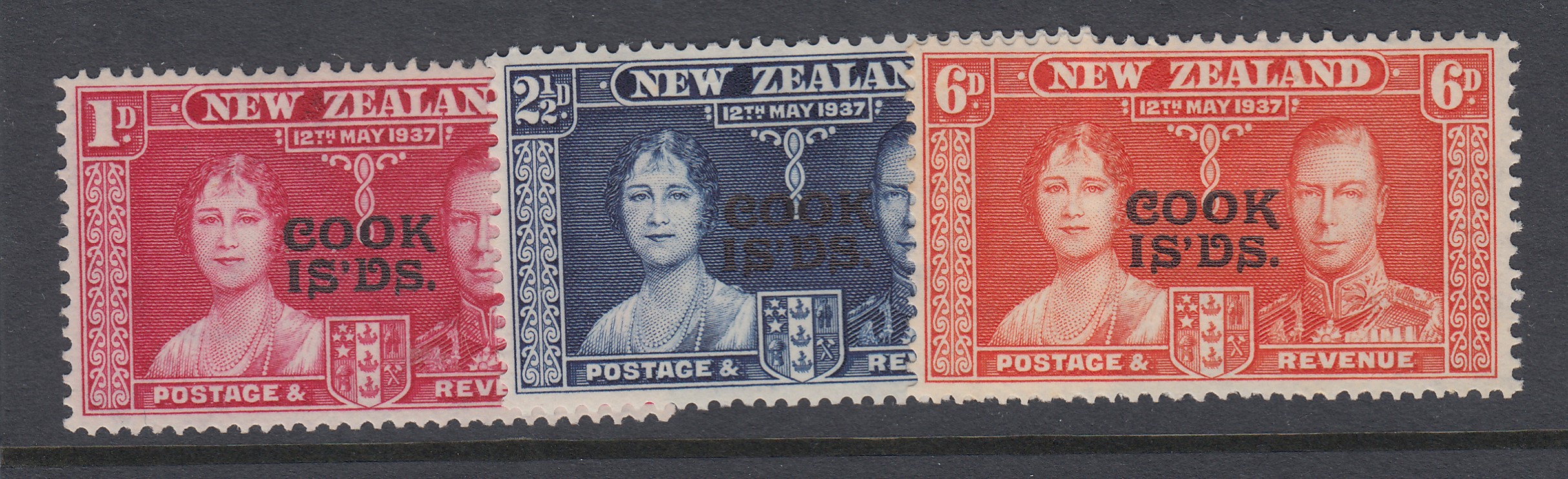 STAMPS COOK ISLANDS 1937 Coronation, M/M