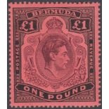 STAMPS BERMUDA 1938 £1 Purple and Black