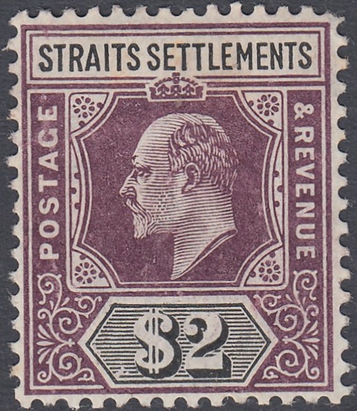 STAMPS MALAYA 1905 STRAITS SETLEMENTS $2