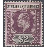 STAMPS MALAYA 1905 STRAITS SETLEMENTS $2