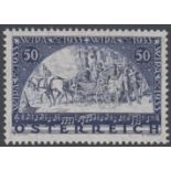 STAMPS AUSTRIA 1933 WIPA 50g ultramarine