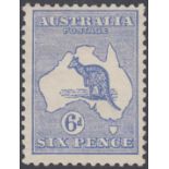 STAMPS AUSTRALIA 1913 6d Ultramarine, li