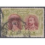 STAMPS RHODESIA 1910 5d Lake-Brown and G