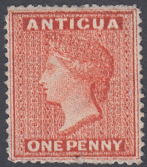 STAMPS ANTIGUA 1867 1d Vermilion mounted