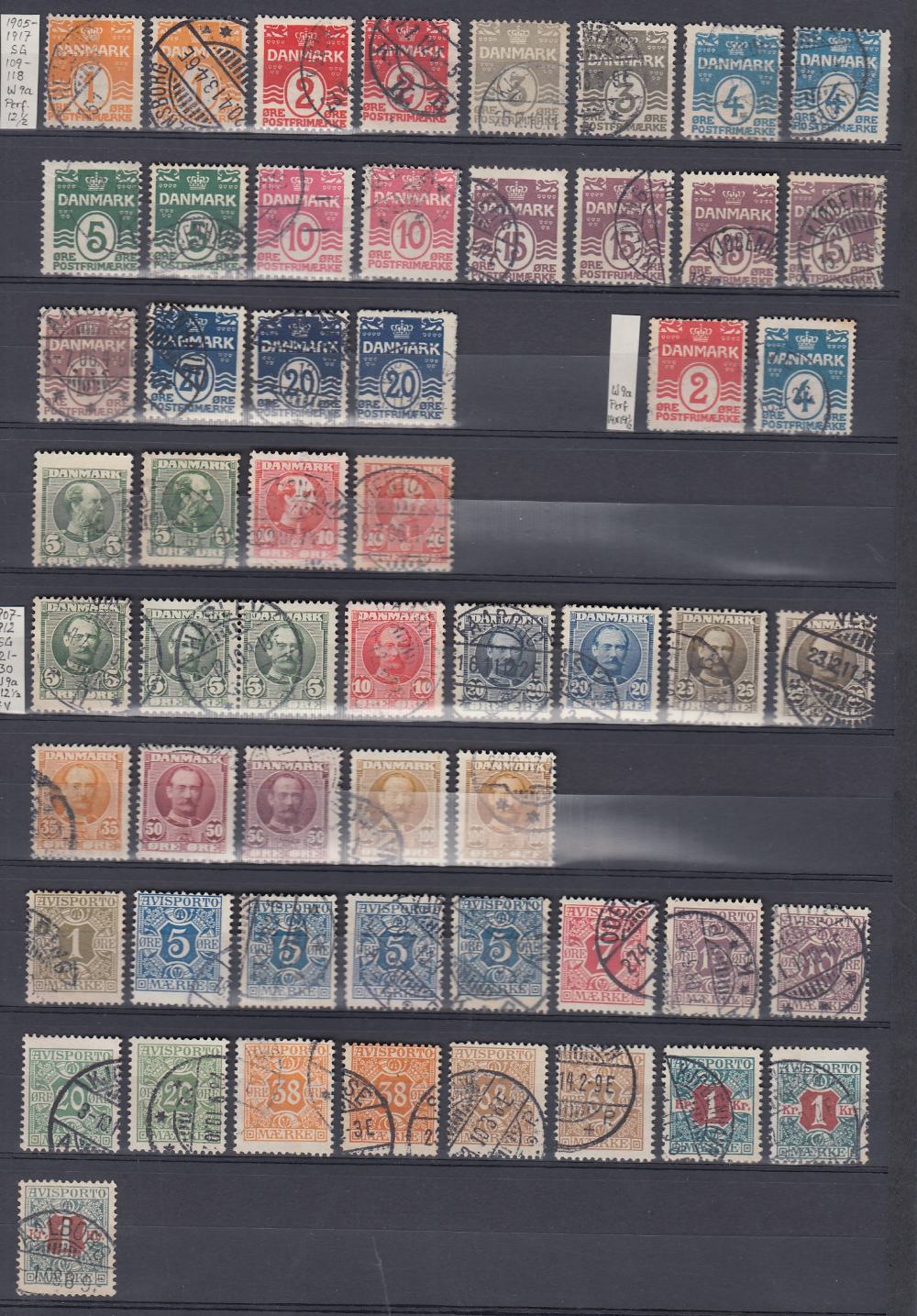 STAMPS DENMARK Red stock book 1854 to 20 - Image 2 of 3