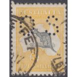 STAMPS AUSTRALIA 1915 5/- Grey and Yello