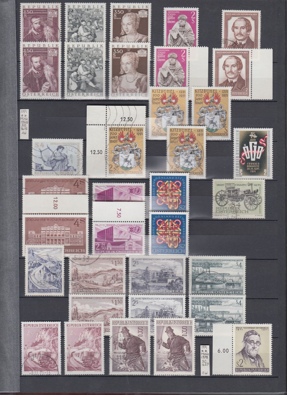 STAMPS AUSTRIA 1970 to 2002 mint and use