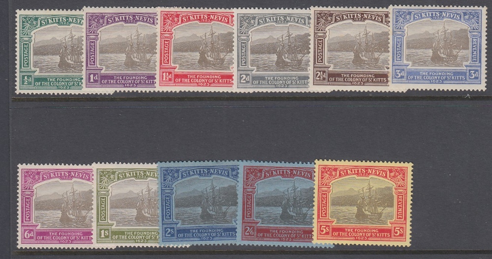 STAMPS ST KITTS 1923 Tercentenary of Col