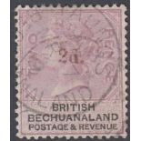 STAMPS BECHUANALAND 1888 2d on 2d lilac