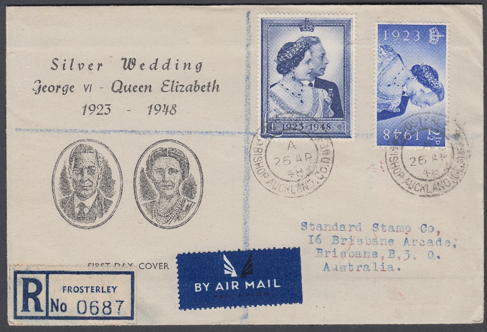 STAMPS FIRST DAY COVERS 1948 Silver Wedd