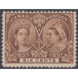 STAMPS CANADA 1897Jubilee 8c Brown,