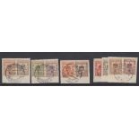 STAMPS GERMANY 1946 Finsterwalde locals set of 12 fine used on piece