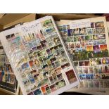 STAMPS : JERSEY, box with various U/M issues on dozens of stock pages.