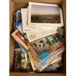 STAMPS : Mixed box with first day covers, postcards,