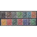 STAMPS GERMANY 1948 Dresden local overprint set of 14 to 84pf unmounted mint