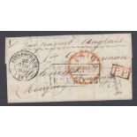 STAMPS POSTAL HISTORY : MEXICO, 1848 small, neat wrapper,