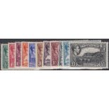 STAMPS MONTSERRAT 1938 mounted mint set to £1 (12) SG 101a-112