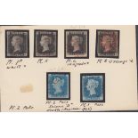 GREAT BRITAIN STAMPS : Small Batch of line engraved issues, including five Penny Blacks,