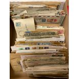 STAMPS POSTAL HISTORY : WORLD, box with mixed covers, cards, postal stationery, postage due items,