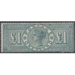 GREAT BRITAIN STAMPS : 1891 £1 green,