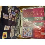 STAMPS FRANCE 2002 to 2005 collection of quarterly issued packs, all with U/M stamps.