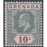 STAMPS GRENADA 1906 10/- Green and Purple, unmounted mint SG 76,